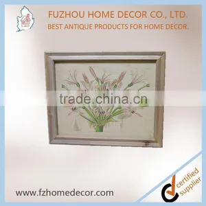 Classical Linen Printing Wall Wooden Picture Frame With High Quanlity thumbnail-3