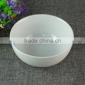 Cheap High Quality White Round Ceramic Coconut Bowl Restaurant Rice Bowl thumbnail-3