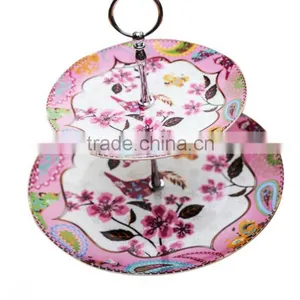 Ceramic Double Layer Cake Plate thumbnail-1