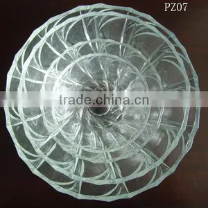 4 Pcs Clear Lotus Flower Glass Salad Bowl thumbnail-1
