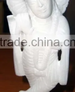 Beautiful White Krishna Statue thumbnail-1