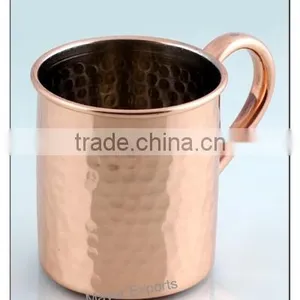 Moscow Mule Pure Copper Mug With Copper Handle thumbnail-1
