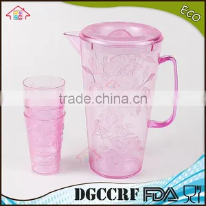 NBRSC Set of 5 Pcs Plastic PS Cold Water Jug Water Kettle Hollow Drinking Bottle PP Pot Double Layer Watering Can thumbnail-3