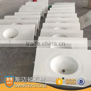 Pure White Culture Marble Bathroom Vanity thumbnail-1