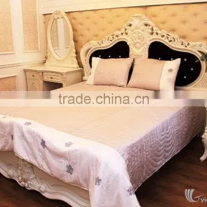 Hand Embroidered Blanket and Pillowcases, 100 Handmade in Vietnam thumbnail-2