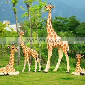 Cute Resin Life Size Giraffe Statue for Sale thumbnail-3