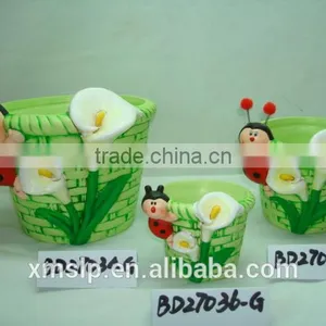 Ceramic Flower Pot With Bobble Animal Head thumbnail-4
