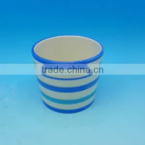New Design Round Blue DeHua Ceramic Flower Pot thumbnail-1