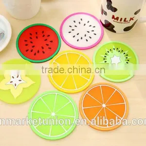 2017 New Hot Fruit Silicone Cup Mat With Good Quality so Cute and Cheap thumbnail-1