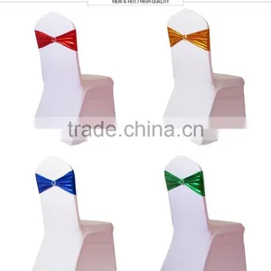 Bronzing Spandex Chair Band With Round Plastic Buckle thumbnail-2