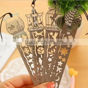 High End Hollow Leaf Shape Metal Bookmark Women Loved Style Gold Metal Bookmark Tags for Her Gifts 2016 thumbnail-5