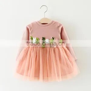 Zm11670a 2017 New Arrivals Kids Fall Clothes Cotton Girls' Dresses Fashion Boutique Children's Clothing thumbnail-2