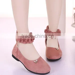Zm50302b Girls Roman Single Shoe Spring and Autumn New Style Suede Kid Shoes thumbnail-2