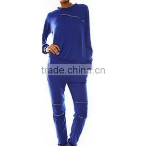 2016 Fashion Women Autumn Sweatshirt Front Zipper O-Neck Long Sleeve Sport Suits 2 Pieces Set Ladies Hoodies Tracksuits thumbnail-4