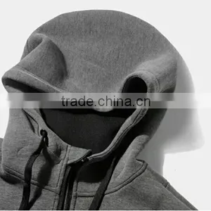 Newest Custom Mens Hoodie Factory Navy Blue Hoodie With Front Big Pocket thumbnail-3