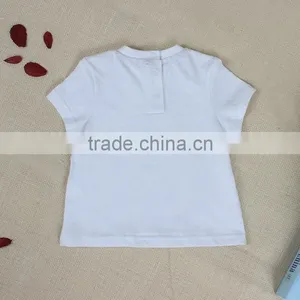Plain White Design Baby Boy Tops Baby Cute T-shirts thumbnail-2