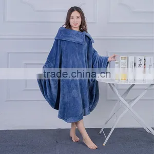 Wholesale Women Flannel Poncho 2017 Xxx Sleepwear thumbnail-1