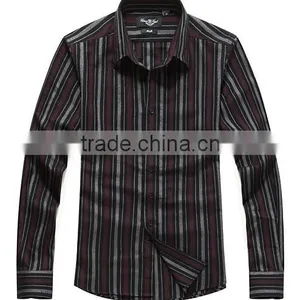 100% Cotton Fashion Stripe Shirt Men 2013/shirt Manufacturers thumbnail-1