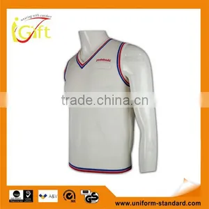 ISO9001/BSCI Manufature Slim Fit Unisex Embroidery Logo Cardigan Vest thumbnail-1