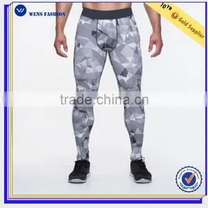 Custom Yoga Pants Nylon Sports Wholesale Print Leggings for Men thumbnail-1