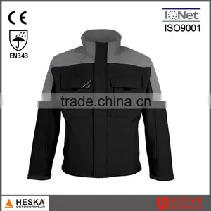 Mens Contrast Color New Cargo Heavy Duty Softshell Work Coat thumbnail-1
