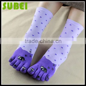 2015 Female Warm Five Fingers Socks,cotton and Nightbird Pattern Socks,Quiet and Sweet thumbnail-4