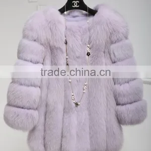 Beauty Girl Oversize Fluffy Winter Real Fox Fur Faux Fur Parka Coat for uk thumbnail-1