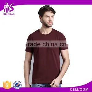 2017 Guangzhou Shandao Garment OEM Customized Casual Style 180g 100% Polyester Plain O-Neck Short Sleeve Pocket Men's T Shirt thumbnail-1