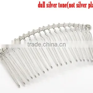 Hot Sell Professional 10PCs/pack Silver Tone Comb Shape Hair Clips thumbnail-3
