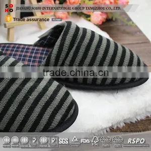 2017 Cheap Hotel Slipper Velvet Wholesale Home Use Guest Hotel Slipper Indoor Slipper for Winter Printed Eva Slipper thumbnail-1