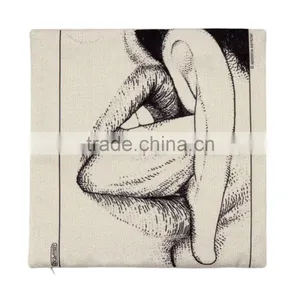 2016 NEW Fashion Design Square Adult Interest Linen Furnishing Cushions Cover Home Office Seat Pillow Cover thumbnail-3