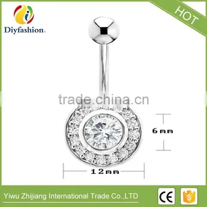 Hot Selling AAA Cubic Zricon Navel Ring With Low Price thumbnail-3