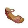 OEM 2012 Europe Style Fashion PU Black Summer / Spring Ladies Wedge Sandals With 9cm Heels thumbnail-1