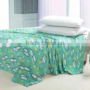 100% Polyester Green Sky Print Coral Fleece Blanket thumbnail-1