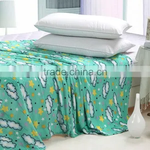 100% Polyester Green Sky Print Coral Fleece Blanket thumbnail-2