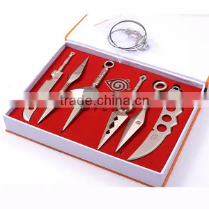 Naruto Ninja Weapons Set of 7pcs Naruto Costume Cosplay Accessory Naruto Keychain thumbnail-1