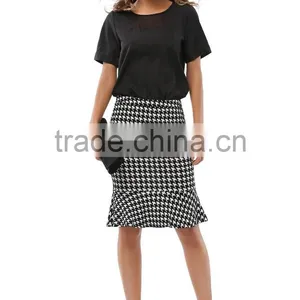 Thin Hollow Yarn Splicing Short Sleeved Chiffon Shirt SD101 thumbnail-1