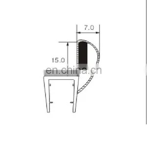 PVC Magnetic Shower Door Seal 10mm Glass Doors thumbnail-2