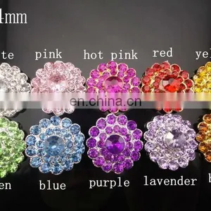 24mm Alloy Color Gems Crystal Button Spark Rhinestone Buttons Decoration Accessory thumbnail-1