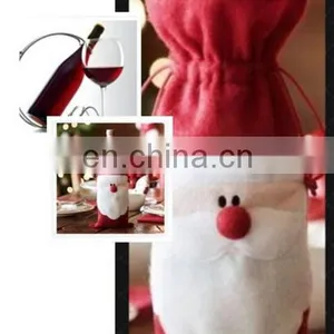 Christmas Santa Claus Red Wine Bottle Bags Christmas Dinner Table Decoration thumbnail-2