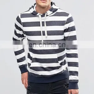 Blend Stripe Hooded Sweatshirt Manufacturer thumbnail-1