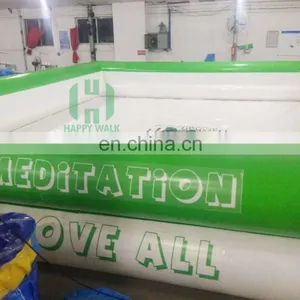 Green and White 10mL*8mW*1.2mH 0.6mm Pvc Inflatable Swiming Pool Adult Size Inflatable Pool thumbnail-1
