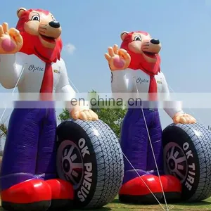 Giant Inflatable Tire Fox,inflatable Cartoon for Tire Advertising thumbnail-2