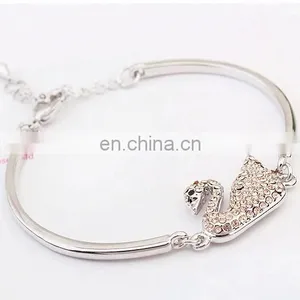 Austrian Crystal Bracelet Ballet Swan Silver Bracelet thumbnail-1