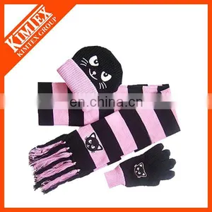 Custom Scarf Hat&glove Set thumbnail-1