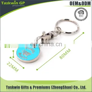 Hot Sell Promotional Trolley Coin Keyrings,Supermarket Coin Tokens Keychain. thumbnail-6