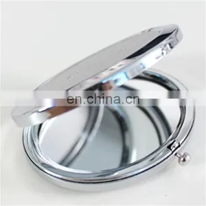 Hot Cheap Design Logo Yes Foldable Pocket Makeup Compact Mirrors With Leather Surface Wholesale thumbnail-3