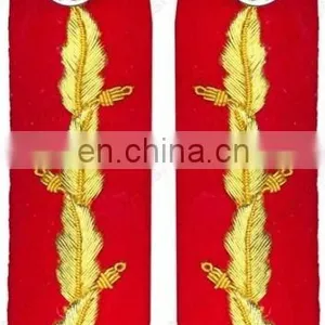 Officer Uniform Collar Gorgets, Police Goergets, Military Gorgets, British Gorget With Oak Leaf Embroidery thumbnail-5