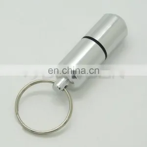 Waterproof Aluminum Medicine Pill Container Box Bottle Case Key Chain Holder thumbnail-2