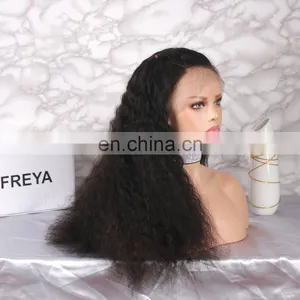 150% Density Wholesale Natural Color 100% Indian Remy Hair Glueless 360 Lace Wig thumbnail-4